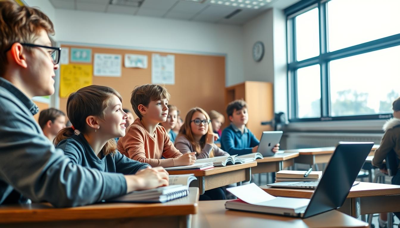 Student using online courses for flexible education